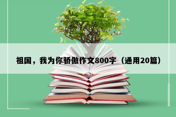 祖国，我为你骄傲作文800字（通用20篇）