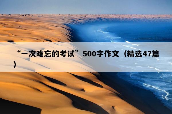 “一次难忘的考试”500字作文（精选47篇）