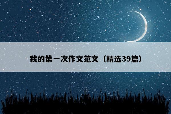 我的第一次作文范文（精选39篇）