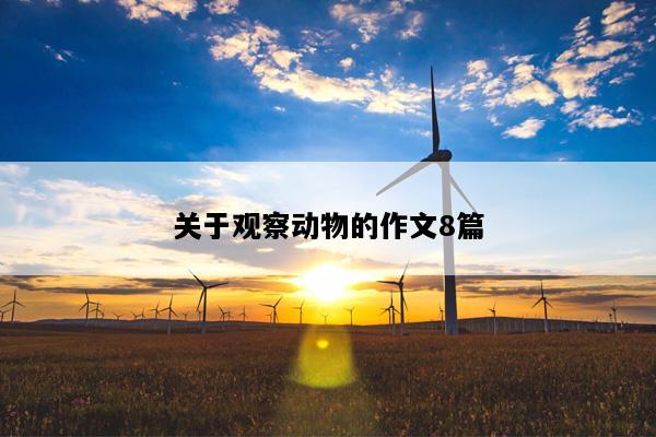 关于观察动物的作文8篇