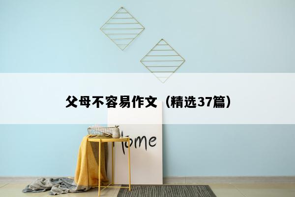 父母不容易作文（精选37篇）