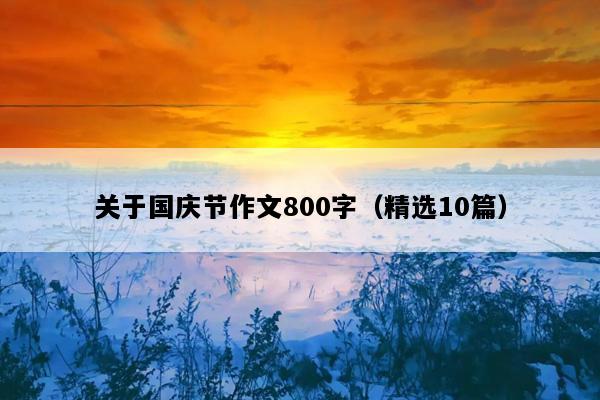 关于国庆节作文800字（精选10篇）