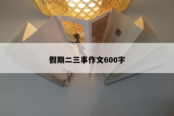 假期二三事作文600字