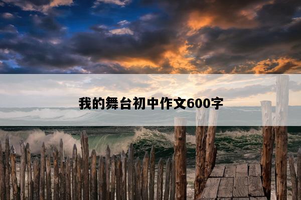 我的舞台初中作文600字
