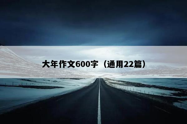 大年作文600字（通用22篇）