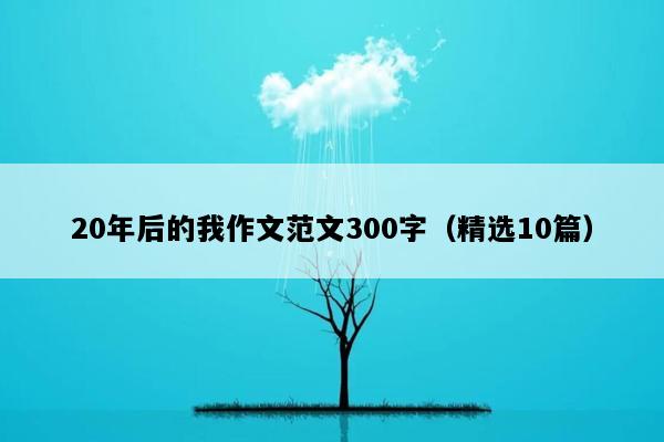 20年后的我作文范文300字（精选10篇）
