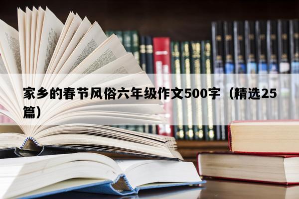 家乡的春节风俗六年级作文500字（精选25篇）