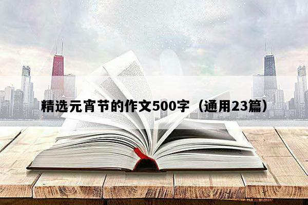 精选元宵节的作文500字（通用23篇）