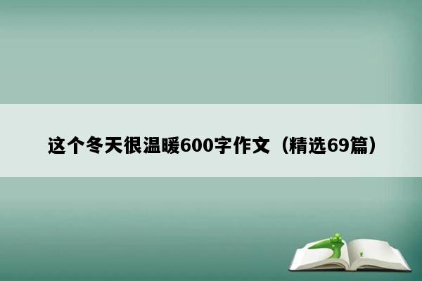 这个冬天很温暖600字作文（精选69篇）
