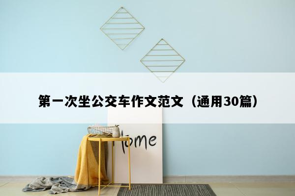 第一次坐公交车作文范文（通用30篇）