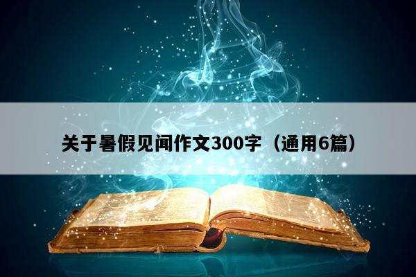 关于暑假见闻作文300字（通用6篇）