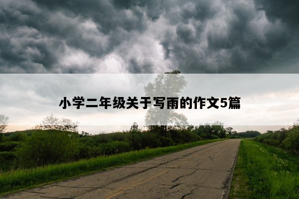 小学二年级关于写雨的作文5篇