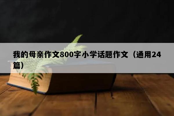 我的母亲作文800字小学话题作文（通用24篇）