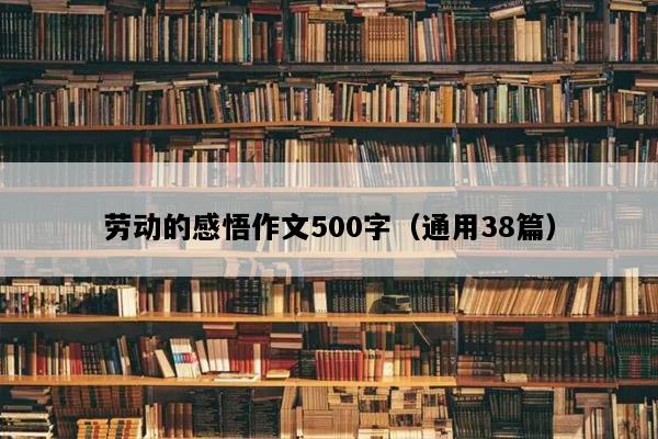 劳动的感悟作文500字（通用38篇）