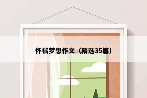 怀揣梦想作文（精选35篇）