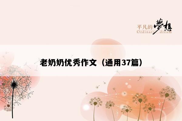 老奶奶优秀作文（通用37篇）