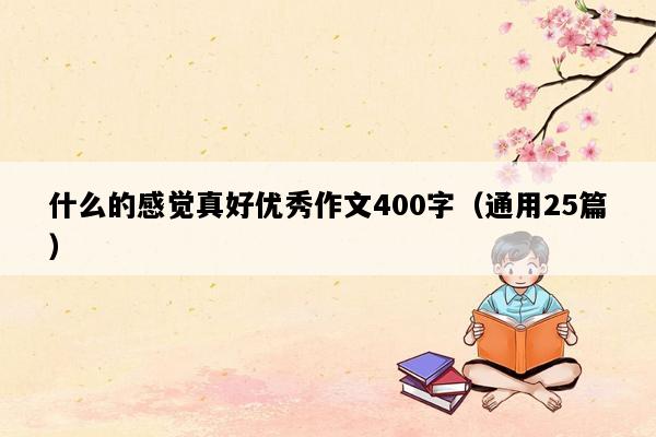 什么的感觉真好优秀作文400字（通用25篇）
