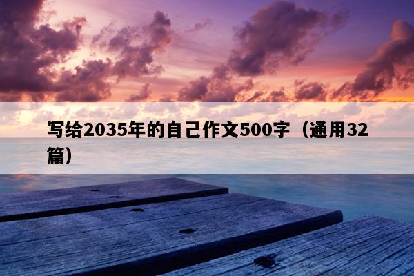写给2035年的自己作文500字（通用32篇）
