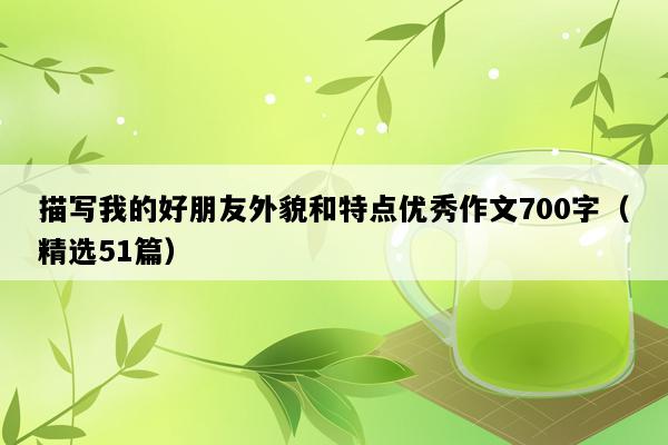 描写我的好朋友外貌和特点优秀作文700字（精选51篇）