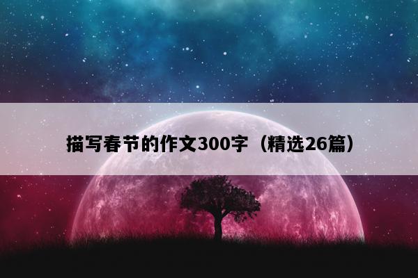 描写春节的作文300字（精选26篇）