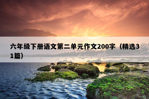 六年级下册语文第二单元作文200字（精选31篇）