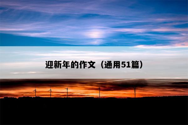迎新年的作文（通用51篇）