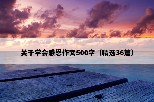 关于学会感恩作文500字（精选36篇）