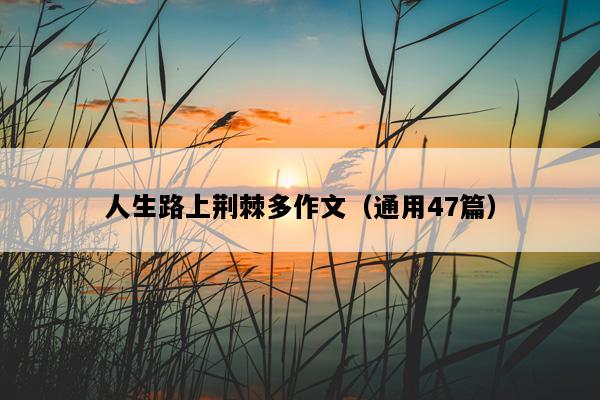人生路上荆棘多作文（通用47篇）