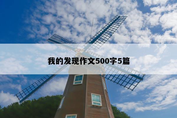 我的发现作文500字5篇