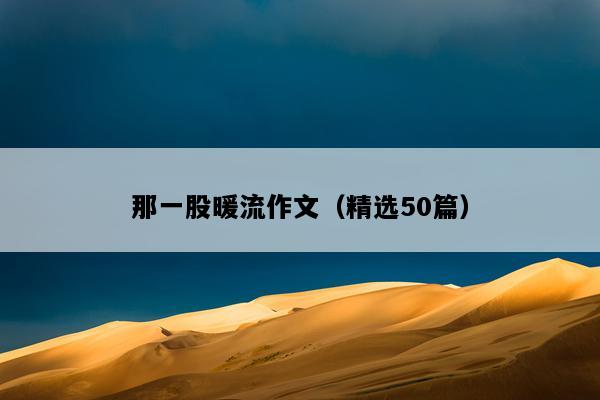 那一股暖流作文（精选50篇）