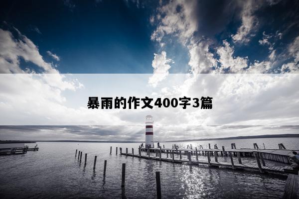 暴雨的作文400字3篇