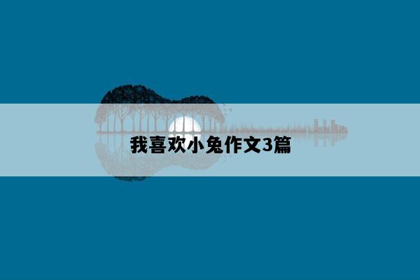 我喜欢小兔作文3篇