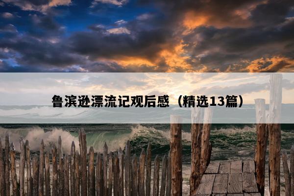 鲁滨逊漂流记观后感（精选13篇）