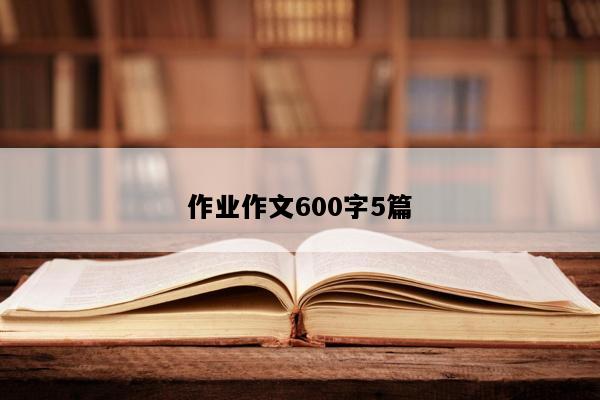 作业作文600字5篇