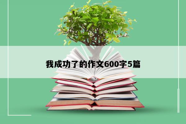 我成功了的作文600字5篇