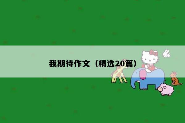 我期待作文（精选20篇）