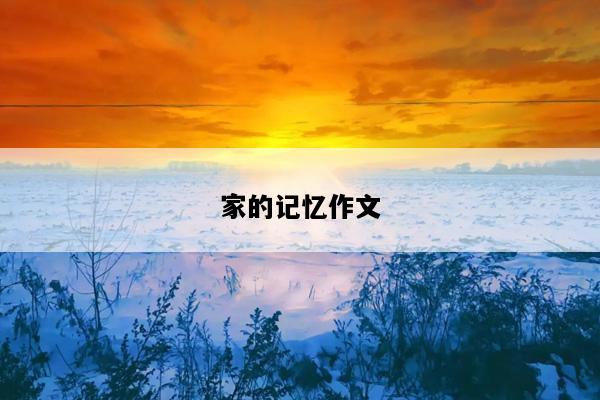 家的记忆作文