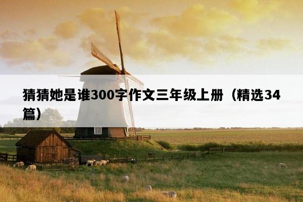 猜猜她是谁300字作文三年级上册（精选34篇）