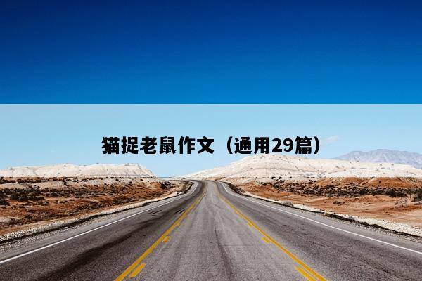 猫捉老鼠作文（通用29篇）