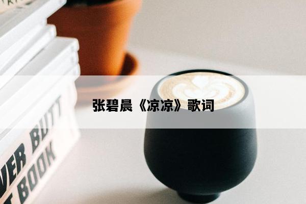 张碧晨《凉凉》歌词