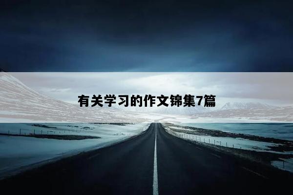 有关学习的作文锦集7篇