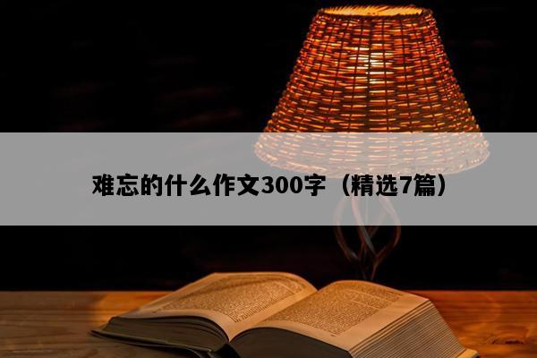 难忘的什么作文300字（精选7篇）