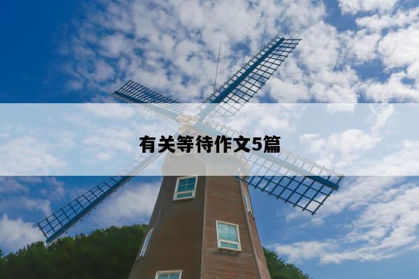 有关等待作文5篇