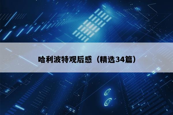 哈利波特观后感（精选34篇）