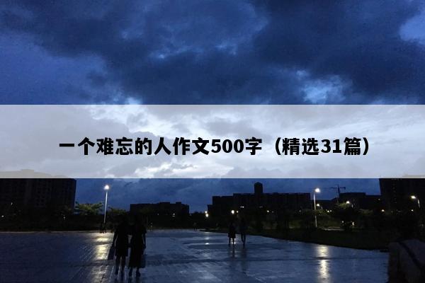 一个难忘的人作文500字（精选31篇）