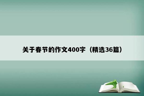 关于春节的作文400字（精选36篇）