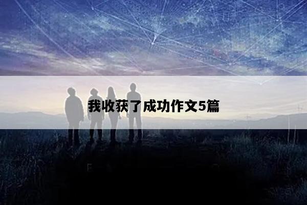 我收获了成功作文5篇