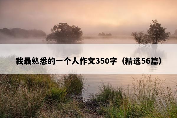 我最熟悉的一个人作文350字（精选56篇）