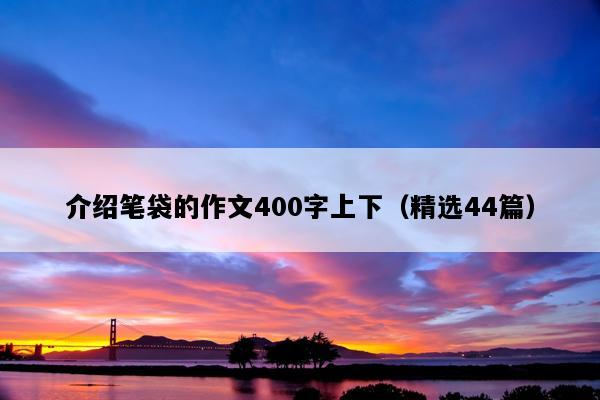 介绍笔袋的作文400字上下（精选44篇）