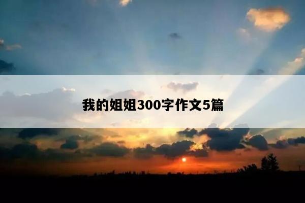 我的姐姐300字作文5篇